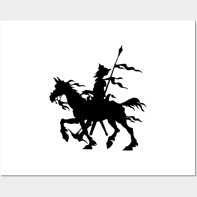 Don Quixote of La Mancha and Rocinante | Don Quixote Silhouette | Wall Art by Eclectic At Heart